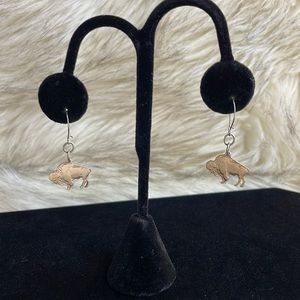 Buffalo silhouette cut, Indian head, buffalo earrings